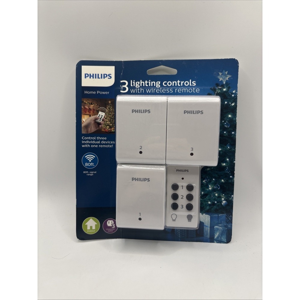 Philips Indoor Lighting Control With Wireless Remote Switch 3 On/OFF Receivers